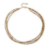 Cavill - Elegante Boho Zilveren Halsketting - 925 Sterling Zilver Verguld - Kanariegele Zirkonia 81,03 ct - Korte Ketting 45 cm
