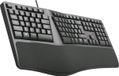 C-TECH KB-113E Clavier USB, conception ergonomique, noir, pour utilisation avec disposition de clavier tchèque/slovaque