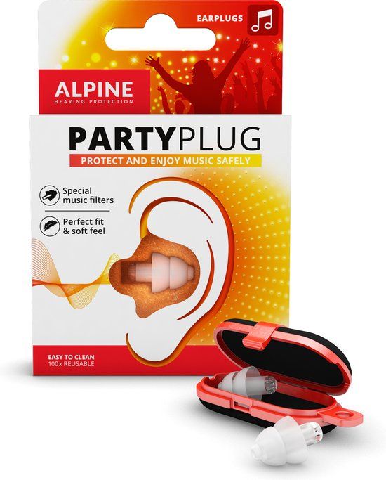 Alpine PartyPlug Oordoppen - Festival Earplugs - Transparant - SNR 19 dB