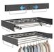Étendage mural pliable 100 cm 6 barres noir