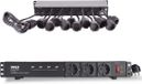 Pyle Stekkerdoos met Overspanning, 19 Stopcontacten, 15 Ampère Zekering, 4 USB Oplaadpoorten-Rackmontage, 4.50m Kabel