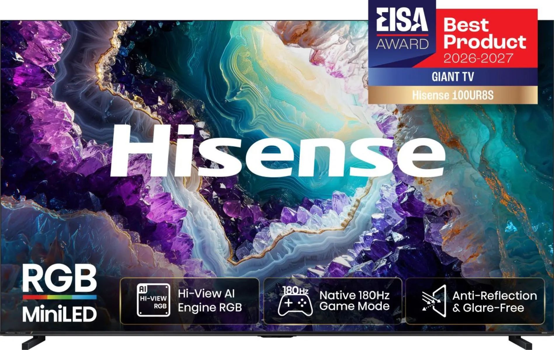 Hisense 100UR8S / RGB Mini-LED / 100 inch / 2026