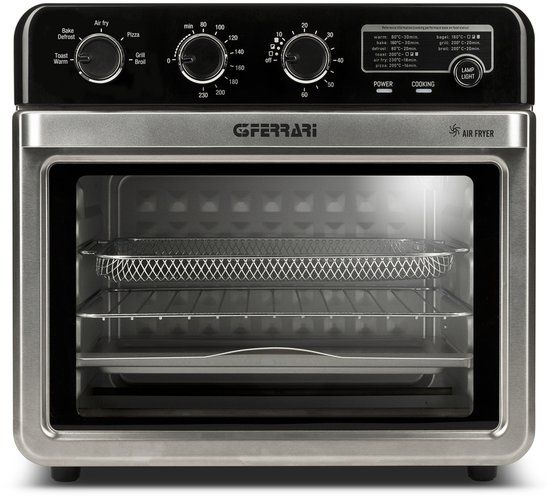 G3 Ferrari G1022100 friteuse Enkel 32 l Vrijstaand 2000 W Heteluchtfriteuse Zwart, Roestvrijstaal