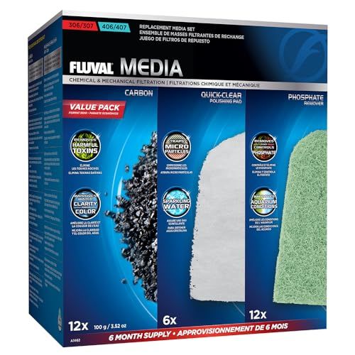 Fluval 307/407 Filter Media Refill Pack - 6 Months - 1250g