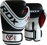 RDX Bokshandschoenen Kinderen 4B Robo Kunstleer 6 oz Zwart Wit