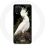 Maniacase Hoesje voor Samsung Galaxy A42 5G Cacatoes White Papegaaien op de Boom
