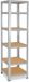 Shelfplaza HOME étagère métallique - 180x30x30 cm - zingué - 6 tablettes