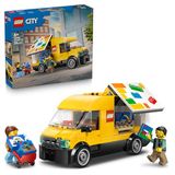 LEGO City The LEGO Van Toy - Delivery Truck Model Building Kit w/ 2 Minifigures, Trolley & Accessories - Birthday Gift Idea for 6+ Year Old Boys - 60500