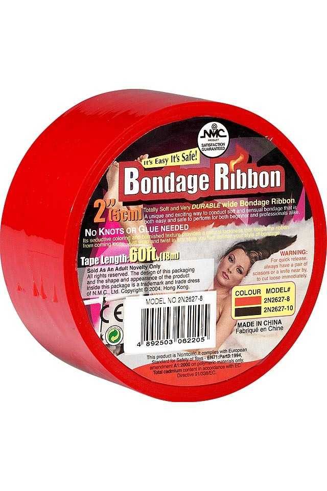 NMC Brede Bondage lint Kleur Rood