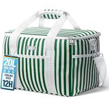 HOEL Koeltas voor eten en dranken, geïsoleerde thermotas, lunchtas, waterdicht en lekvrij, isoleertas voor auto en winkelen, picknicktas, lunchtas