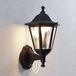 Lindby Lampe murale d'extérieur LED Iavo avec capteur, noir/transparent
