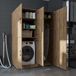 Roomart DORA-II Wasmachine Ombouwkast 130x186 cm - Eiken