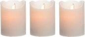 Kaemingk B.V. 3x bougies LED/bougies tronc crème blanc 10 cm vacillant