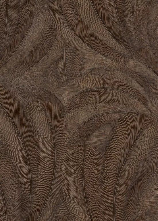 Erismann Elysium Vliesbehang - Bruin Bloemen/Bladeren Patroon