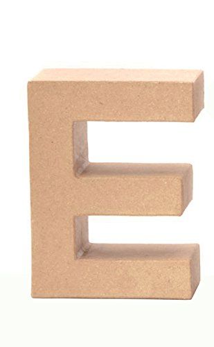 Glorex - Letter E - Bruin karton - 17,5 x 5,5 cm - 7610877466026