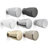 Mital BARBARA bouton de meuble en métal, nickel satiné - Ø 14 mm