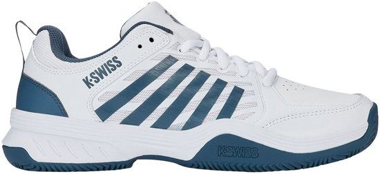 K-Swiss Court Express 2 Clay Tennisschoenen Heren - Wit/Blauw - Maat 45