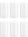 Trend Candles Cilinderkaars/stompkaars - 6x - Wit - 8 x 15 cm - 69 Branduren