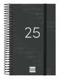 Finocam 741136025 Persoonlijk dagboek 2025 Zwart