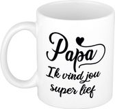 Bellatio Decorations Shoppartners Bv Papa ik vind jou super lief cadeau koffiemok / theebeker wit