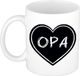 Bellatio Decorations Liefste opa verjaardag cadeau mok - zwart krijtbord hartje - 300 ml