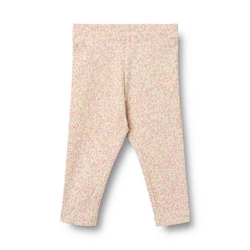Wheat slim regular waist gebloemde legging lichtroze