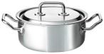 Casserole avec couvercle, acier inoxydable, diamètre 22 cm, 3,6 litres, 5 couches
