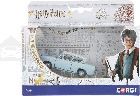 Corgi Harry Potter Enchanted Ford Anglia Diecast Car with Harry and Ron Figures 1:43 Scale