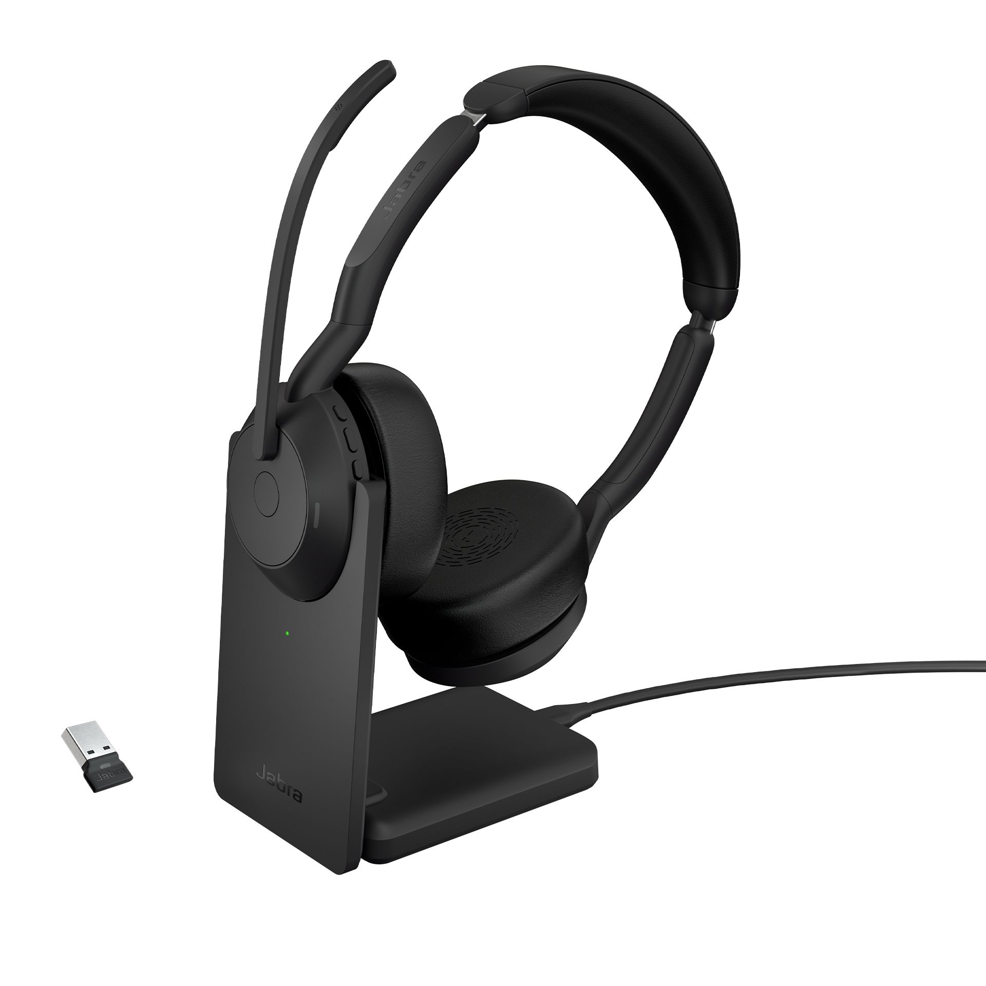 Jabra Evolve2 55 Headset - Draadloos & Bedraad - Bluetooth - Zwart