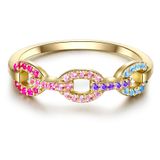 Glanzstücke München Zilveren ring Sterling zilver Zirkonia in Geelgoud - Dames