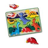 Melissa & Doug Extra dikke houten dino-puzzel (7 stukjes)