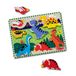 Melissa & Doug Extra dikke houten dino-puzzel (7 stukjes)