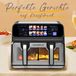 Friteuse à air chaud - 9 litres, double panier - 2200 watts - Commande par écran tactile - 10 fonctions - Fenêtre de visualisation - 50–200 °C