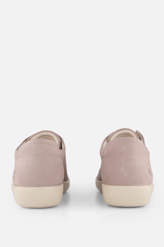 ECCO SOFT 2.0 Vrouwen Lage Sneakers Nubuck Grijs Maat 41