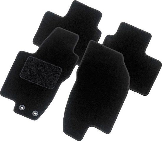 AutoStyle Automatten Fiat Panda 2012-2015 Zwart Kunststof Clips Voor en Achter