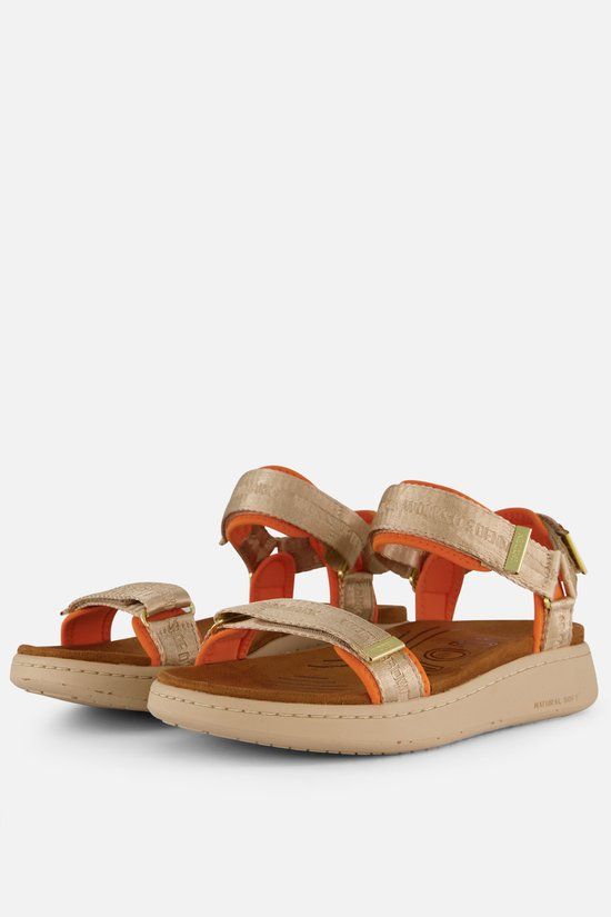 Woden Line Lite Sandalen beige Textiel - Maat 36