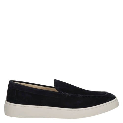 Greve Wave suède loafers donkerblauw