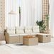Prolenta Maison Exclusive - Beige Poly Rattan 6-Seater Garden Sofa Set