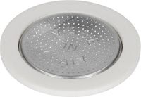Bialetti Aluminium Filterplaatje + 1 Siliconen Ring voor 2 kops percolators
