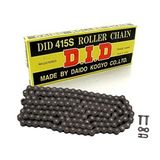 Ketting D.I.D Ketting 415S (zwart en zwart) – lengte: 124 schakels met clipverbinding (Rj)