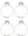 Decoris Kerstballen - 8 stuks - Transparant - Glas - 7 cm