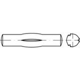 TOOLCRAFT TO-5438103 Geleidepen met middenkerf 6 mm Staal 100 stuk(s)