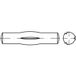 TOOLCRAFT TO-5438103 Geleidepen met middenkerf 6 mm Staal 100 stuk(s)