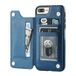 Stuff Certified Retro iPhone 12 Pro Leren Flip Case Portefeuille - Wallet Cover Cas Hoesje Blauw