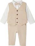Vertbaudet 4-delige babyset jongens ceremonie beige
