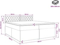 vidaXL Boxspringbed met matras, donkergroen, 200 x 200 cm, fluweel