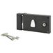 THIRARD Horizontaal slot voor poort, links, as 58 mm, 82 x 140 mm, verzinkt, 2 sleutels
