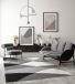 the carpet Pearl – modern kortflor vloerkleed met contourensnede, golvend geometrisch patroon, grijs, 160 x 220 cm