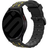 Strap-it Samsung Bracelet silicone robuste Samsung Galaxy Watch 6 Classic 47mm (noir/jaune)