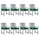 vidaXL Fauteuils de jardin avec coussins, 4 pièces, gris, bois d'acacia massif
